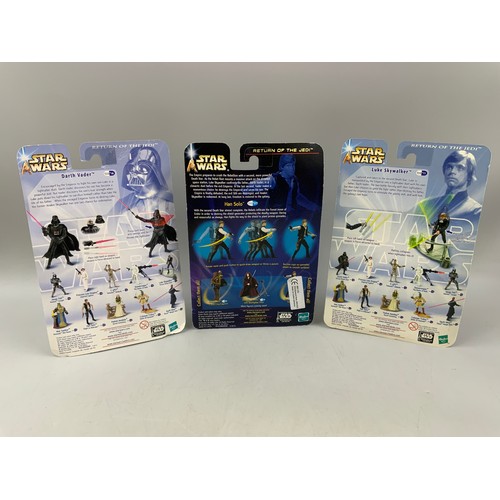 95 - Three Boxed Hasbro 2003 Star Wars Return Of The Jedi Figures to Include Luke Skywalker, Darth Vader ... 