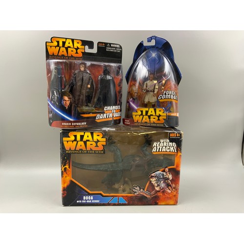 110 - Three Hasbro 2005 Star Wars Revenge of The Sith Figures To Include A Sealed Boxed Anakin Skywalker F... 