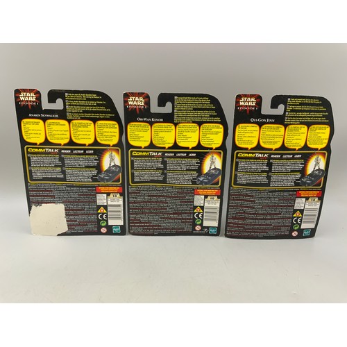 104 - Three Boxed Hasbro Star Wars Episode 1 Figures to Include A Qui-Gon-Jinn Figure, A Anakin Skywalker ... 