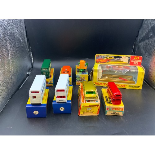 121 - Collection of Various Boxed Model Vehicles To Include Matchbox No 53 Tanzara, No 12 Big Bull, No 17 ... 