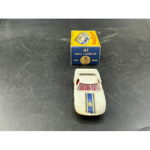Rare Matchbox Series No 41 Ford GT Racing Car With Red Wheel Hubs ...