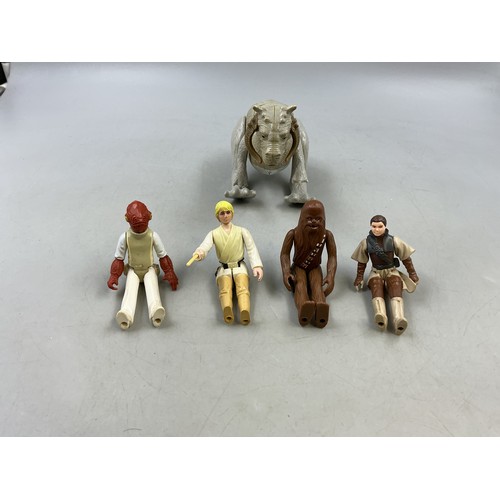 135 - 70s/80s Star Wars Kenner Figurines to Include 1977 Farmboy (Luke Skywalker) and Chewbacca, 1979 Kenn... 