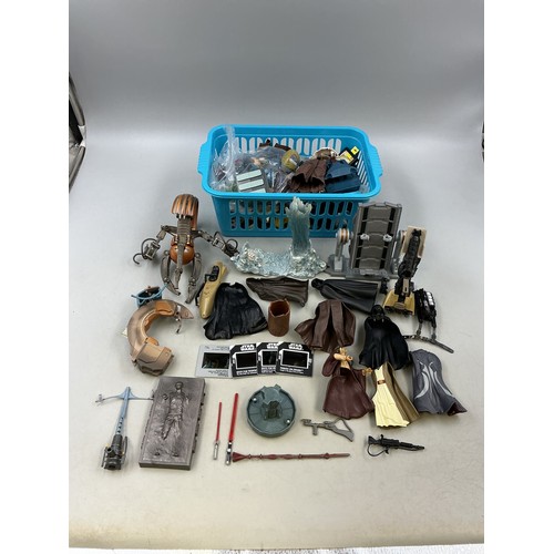 140 - Huge Selection of Various Star Wars Figurine Accessories. Pre Owned. Tray NOT Included