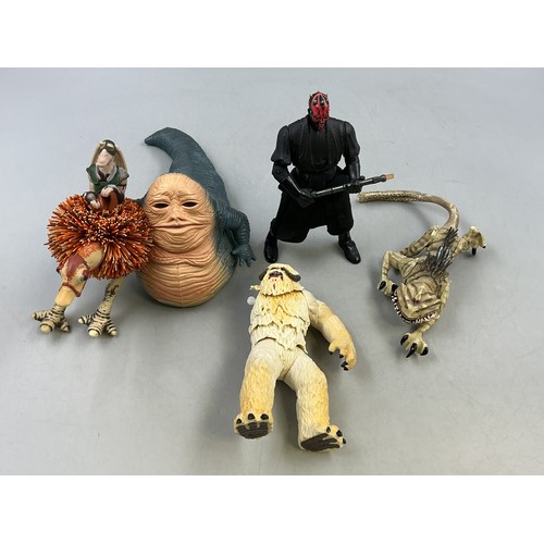 141 - Star Wars Characters to Include Jabba, Jar Jar Binks Koosh Ball, Darth Maul, Nexu and Hoth Wampa (A/... 