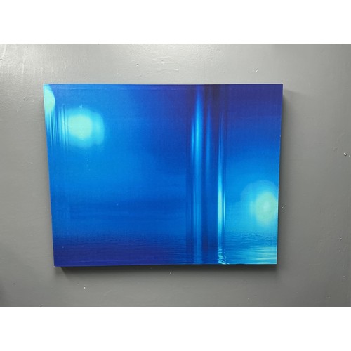 19 - Water Surface Blue Canvas Print Approx 97cm x 77cm