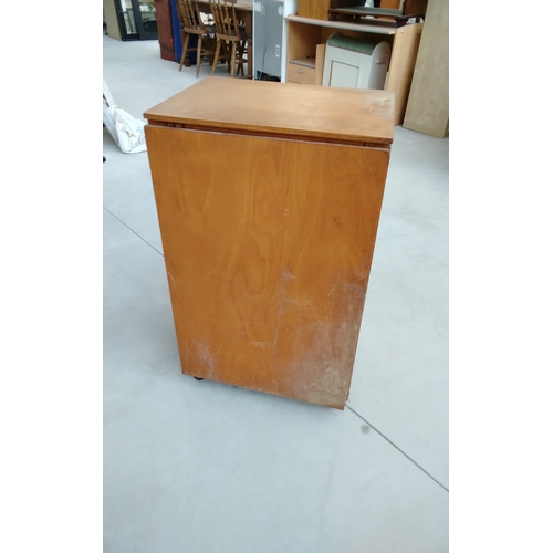 29 - Antique Singer Sewing Machine in Bespoke Made Cabinet on Castors complete with Foot Pedal/Power Cabl... 