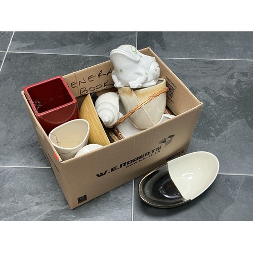 57 - Mixed Lot of Good Quality Ceramic Planters, Vases and Wicker Baskets