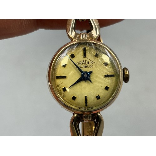 Gradus Ladies Mechanical Watch in 9ct (375) Gold Case with 9ct Gold Strap
