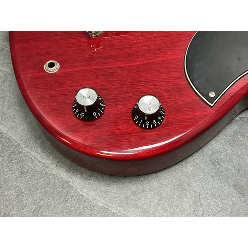 An Epiphone SG Standard Cherry Finish Four String Bass Guitar, Rosewood ...