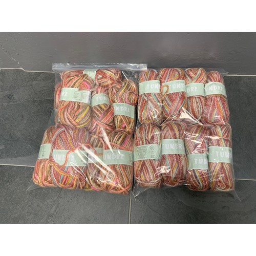 Two Packs Including Seventeen 100g Rolls of Sirdar Tundri Knitting Yarn
