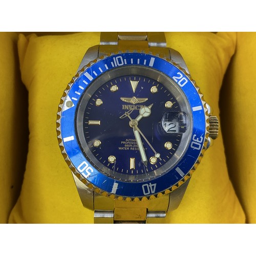86 - Invicta (89280B) Pro Diver 200mtrs 24 Jewel Automatic two Tone Gent's Watch (Working) with Box and P... 
