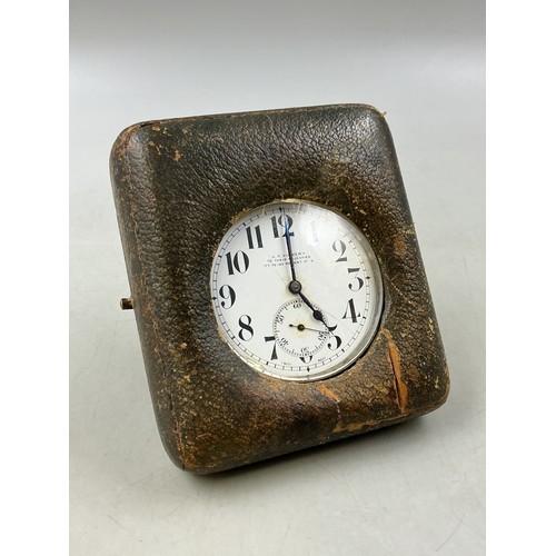 2 - Antique J C Vickery Mechanical Goliath Pocket Watch in Case (Working)