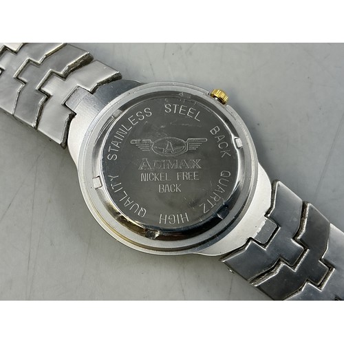 89 - A Gents Adimax Quartz Watch - Gold Tone/Champagne Dial, Gold Tone/Stainless Steel Strap and Case. Wo... 