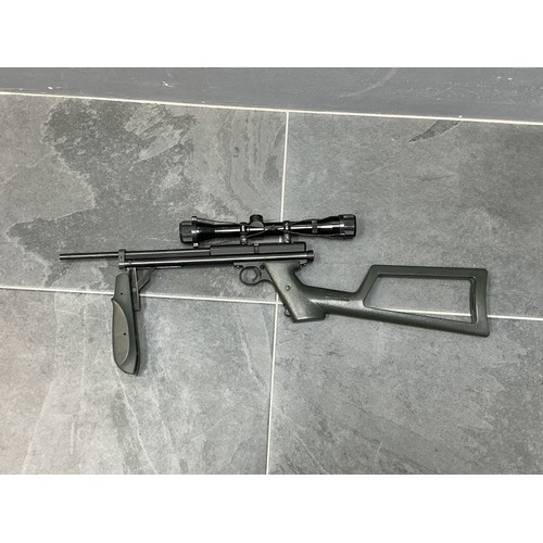 A Crossman 1399 .177 Cal Under Barrel Pump Rifle, With 4x32 Scope ...