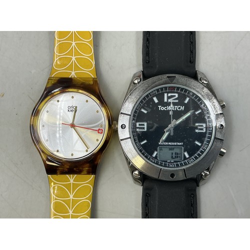 102 - Orla Kiely Time Watch and a TocWatch II both Working and Complete with Presentation Boxes