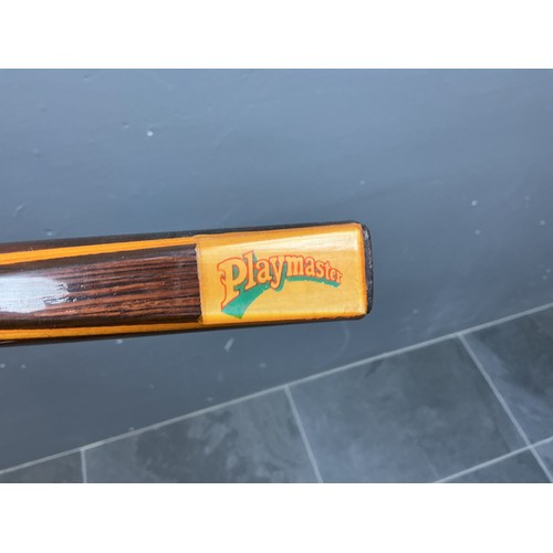 719 - A Vintage Playmaster Two Piece Snooker Cue, With Chalk