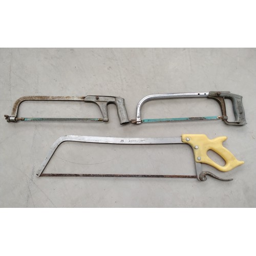 726 - Three Hand Saws to include a Vintage Butchers Saw and two Axe saws