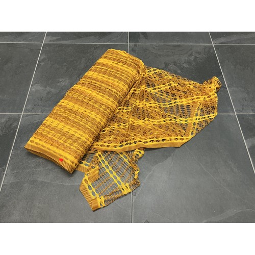 796 - A Roll of Vintage 1960s Orange Mesh Weave Fabric - 62