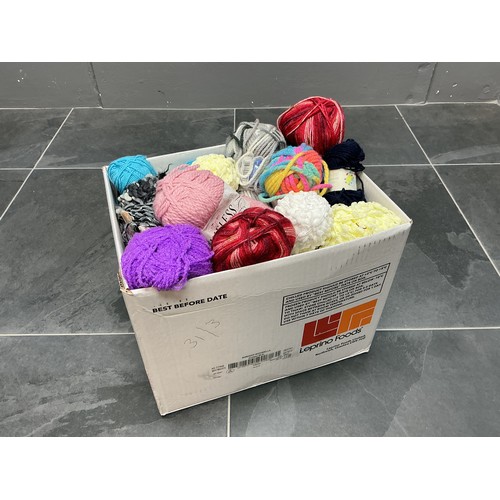 817 - Box of Assorted Yarn. Some part used, others new. Brands to Include Cygnet Yarns, King Cole, Woolcra... 