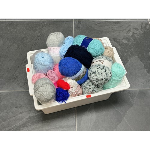 821 - Box of Assorted Yarn. Some part used, others new. Brands to Include James C Brett, Bergere De France... 