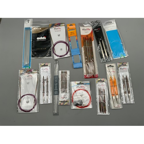 Selection of Knitting Items Including Circular Knitting Pins, Knitting Needles/Pins, Interchangeable Knitting Cable and Knitting Tips