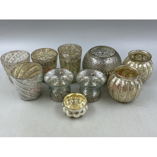 Mixed Lot of Glass Tealight Candle Holders