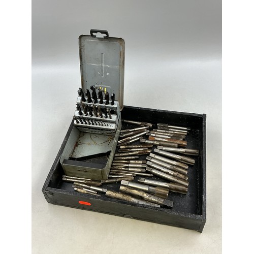 Approx 40 Engineers Taps and a Case of Drill Bits