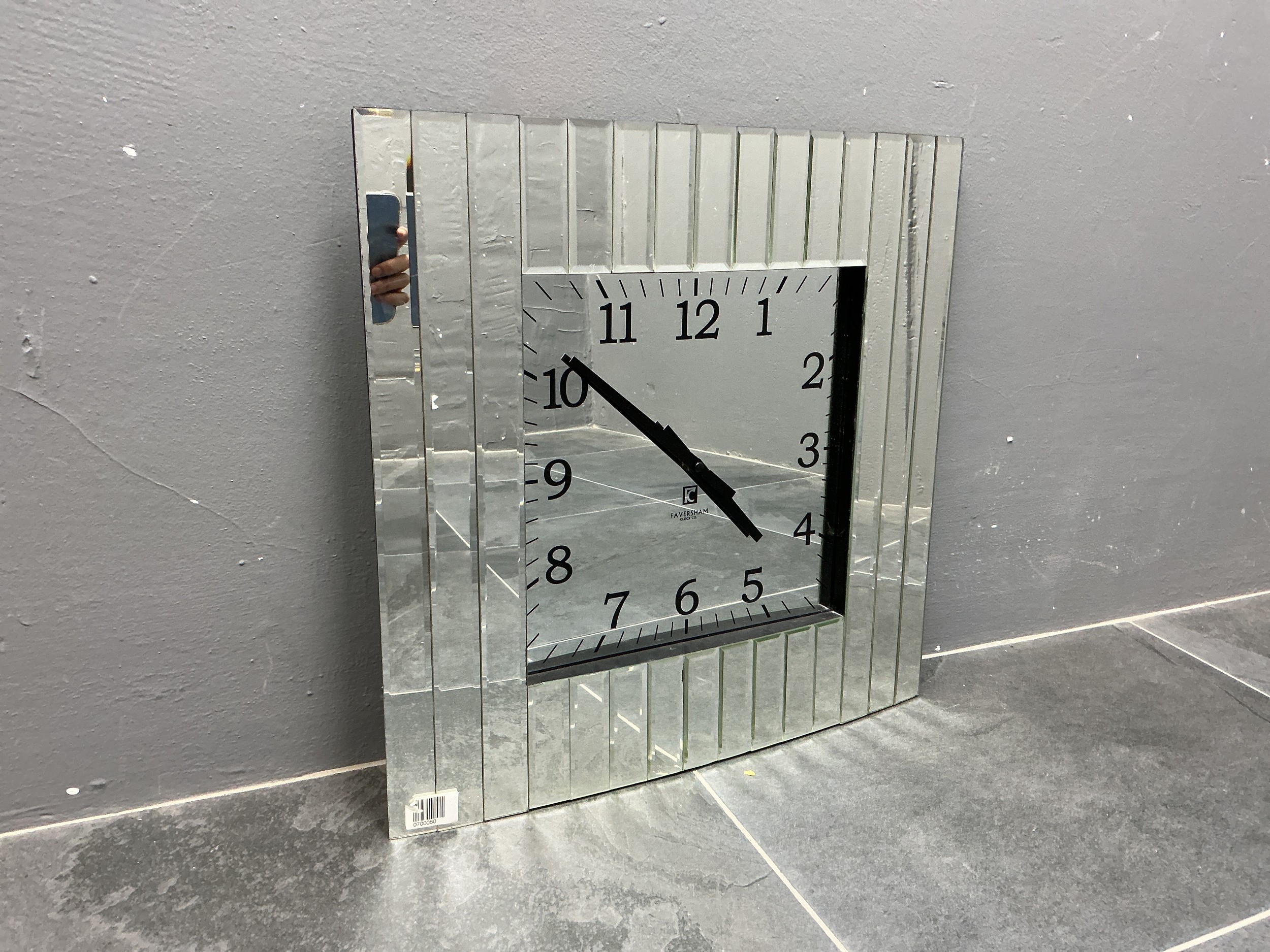 Mirrored Clock by Faversham Clock Co.