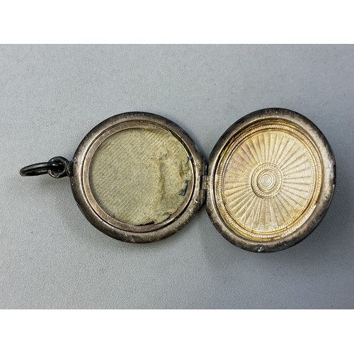 Vintage Silver 935 Enamelled Locket Brooch