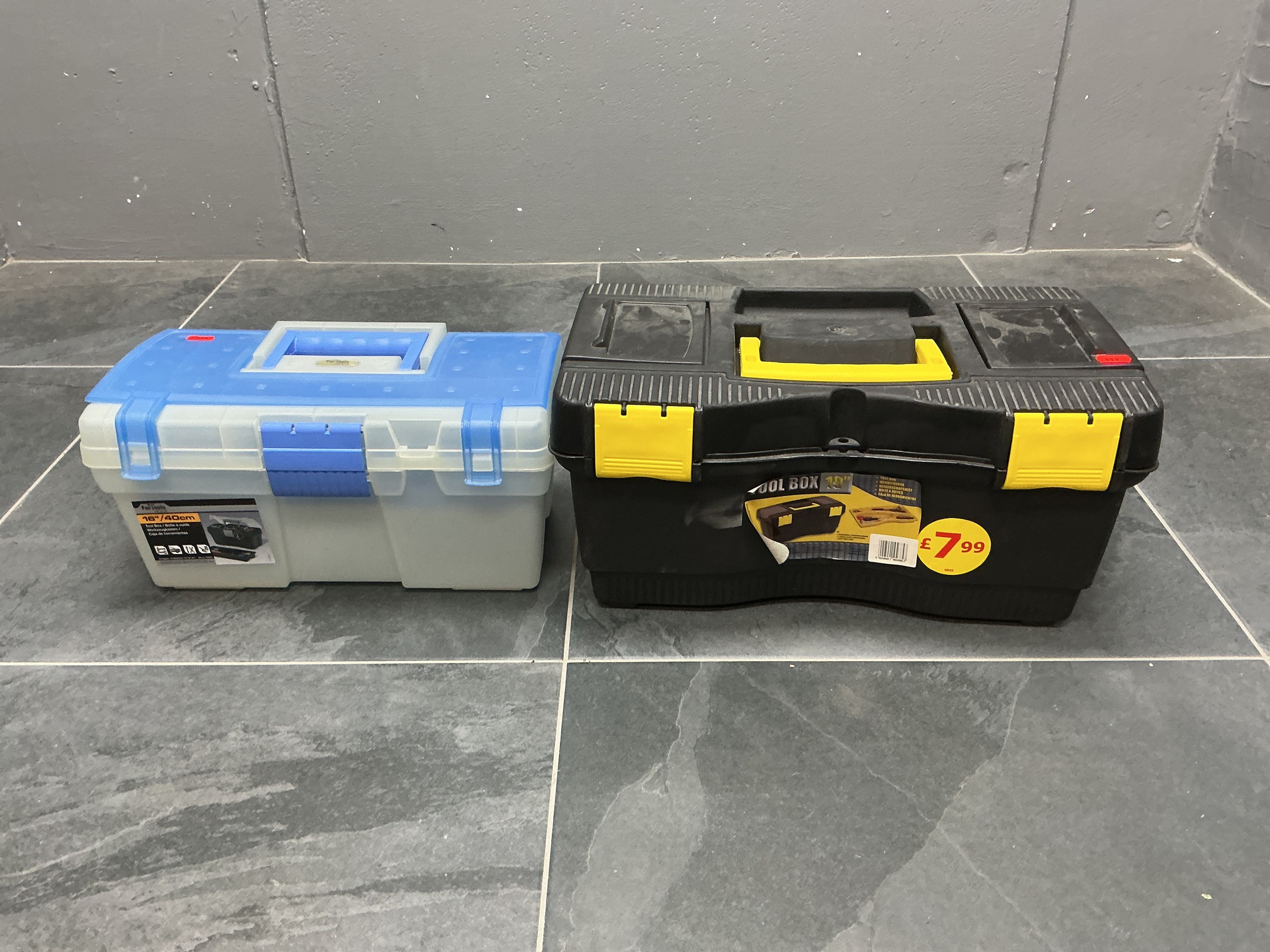 Two Tool Boxes one with Contents