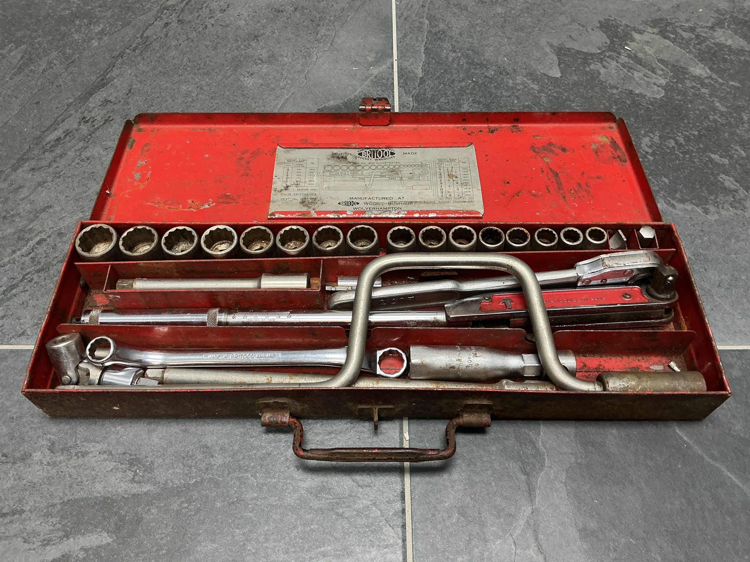 Vintage Metal Cased Britool Socket Set