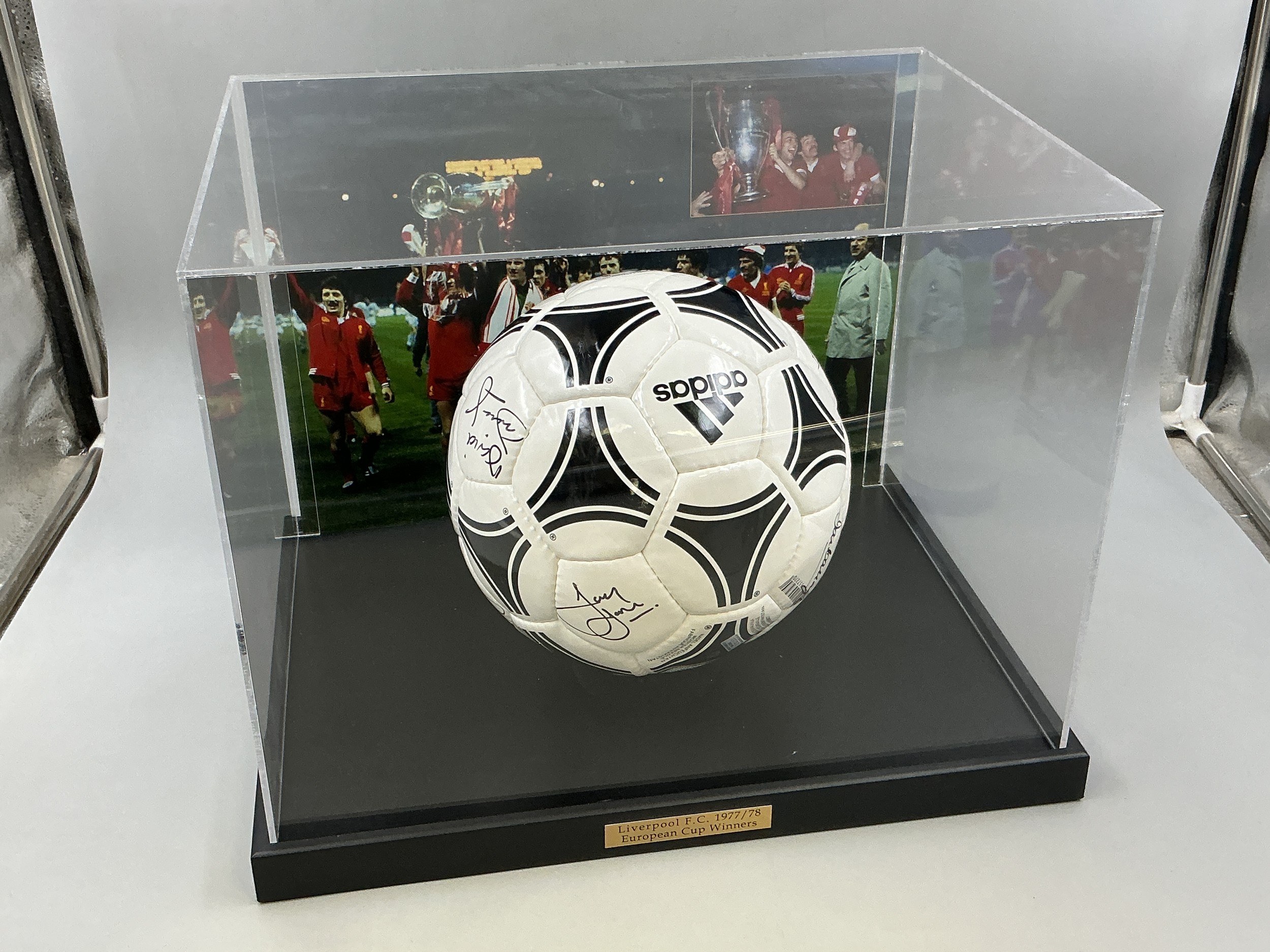 A Signed Liverpool FC 1977/78 European Cup Winners Football - Includes ...