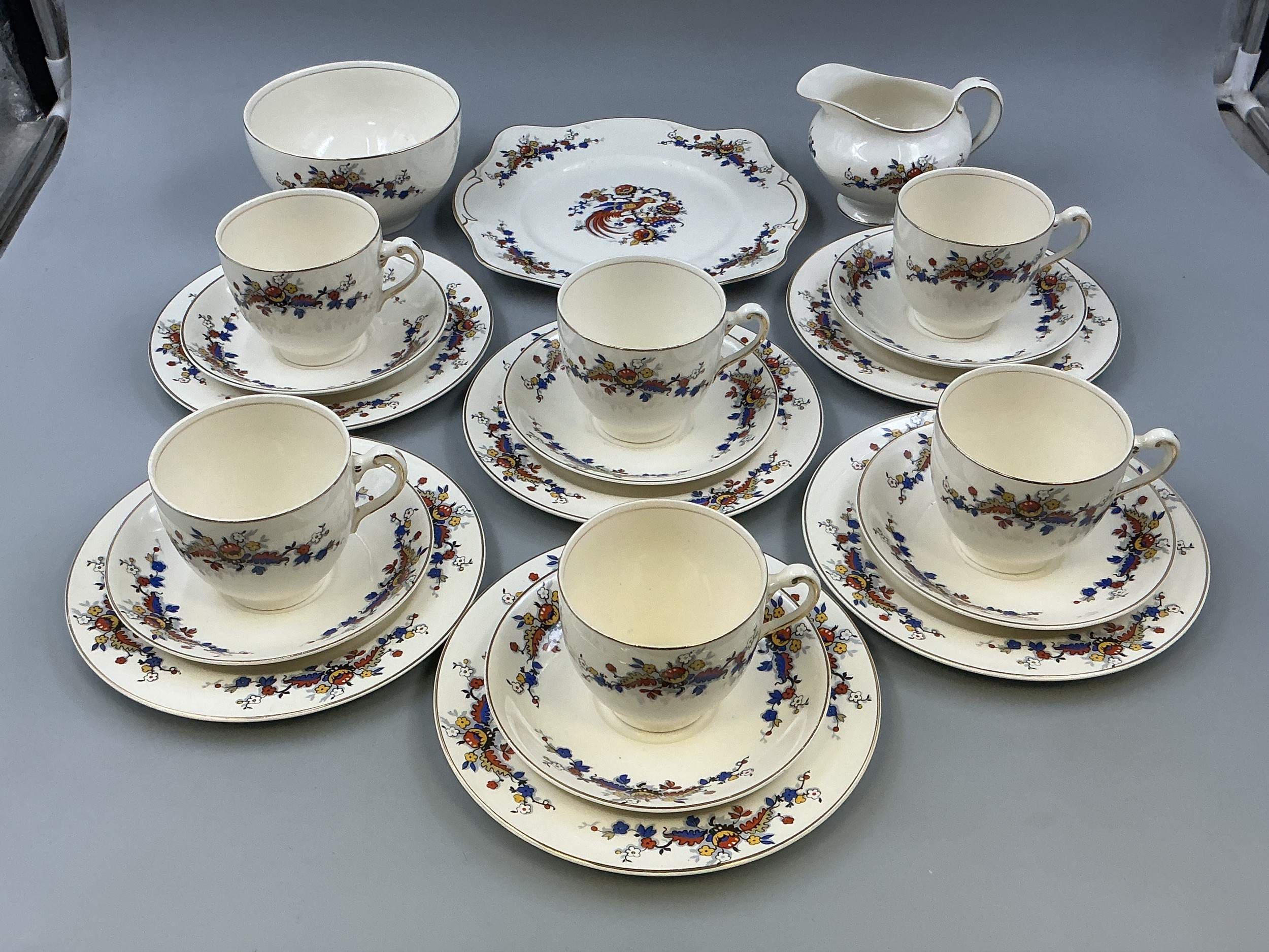 A Johnson Bros Pareek Pattern Twenty-One Piece Tea Service - Includes ...