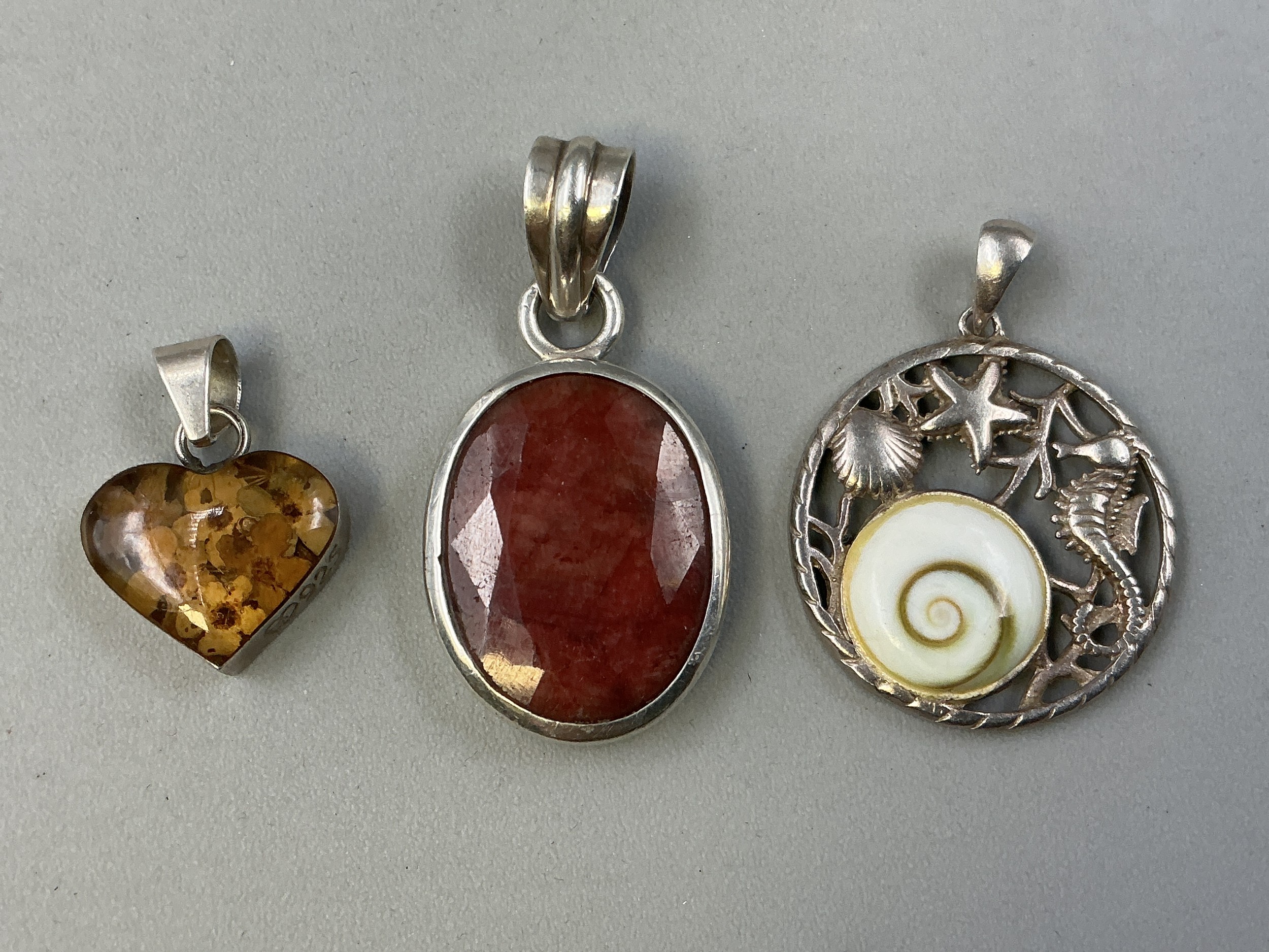 Three Silver 925 Pendants