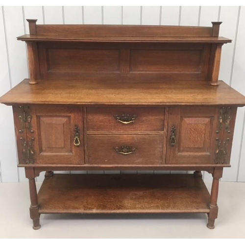 23 - A stunning Maple & Co Buffet Sideboard, from the early 1900's. A solid, original 2 drawer/2 cupboard... 