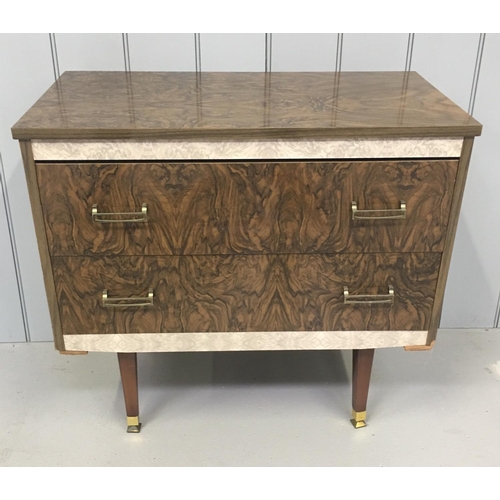 124 - A typical Retro low, Chest of Drawers.
Two full width drawers.
Matching Dressing Table available.
Di... 