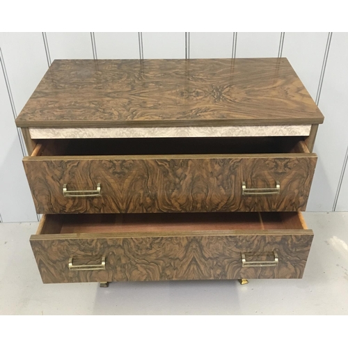 124 - A typical Retro low, Chest of Drawers.
Two full width drawers.
Matching Dressing Table available.
Di... 
