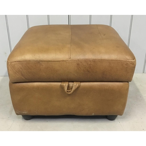 174 - A modern, beige leather footstool.
Hinged lid, with storage compartment within.
Dimensions(cm) H45 W... 