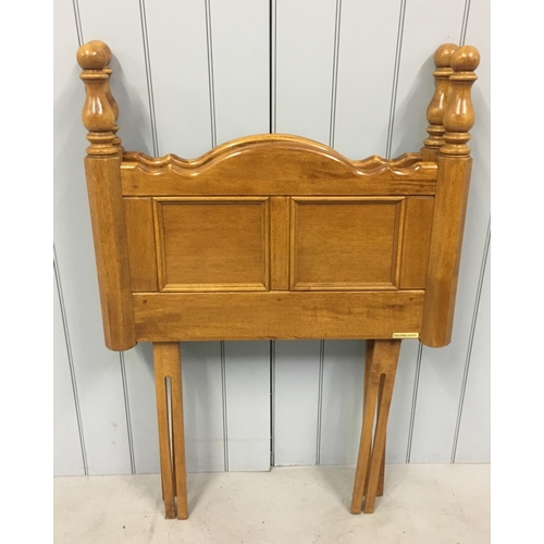 214 - A vintage, single headboard & footboard by Willis & Gambier.
Dimensions (each)(cm) H75 W92 D8