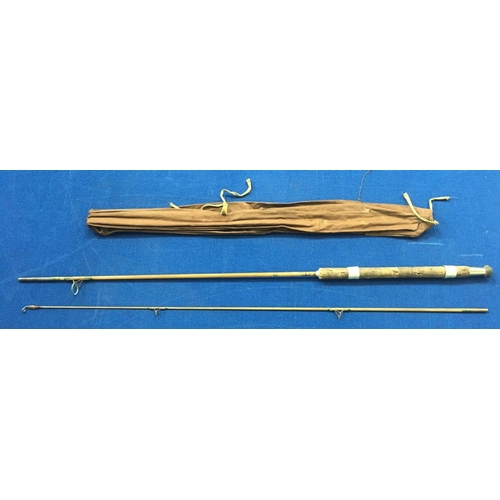 244 - A vintage cane 2-piece fishing rod. Supplied by Fred Harvey, Barton Street , Gloucester.
Length(cm) ... 