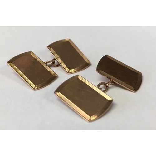 349 - An antique pair of 9ct Rose Gold Cufflinks by G H Johnstone & Co
Combined weight approximately 4.4gm... 