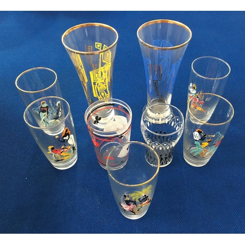 397 - A mixed lot of glassware. Includes jug/glasses sets plus other part-sets etc.