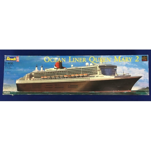 111 - A boxed and assembled Revell Queen Mary 2 1:400 Kit