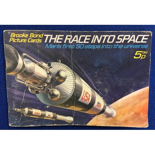 112 - A Motormax Space Shuttle Set (3 items appear missing) & a Brooke-Bond completed Tea-Card Album