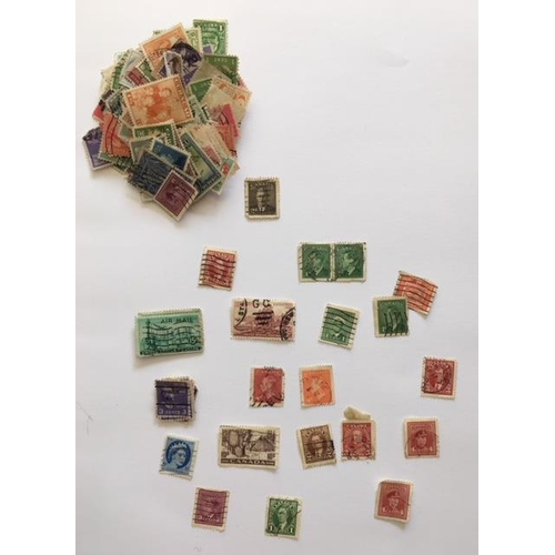 124 - A mixed lot of approximately 180 loose stamps from North & South America. Features stamps from USA, ... 