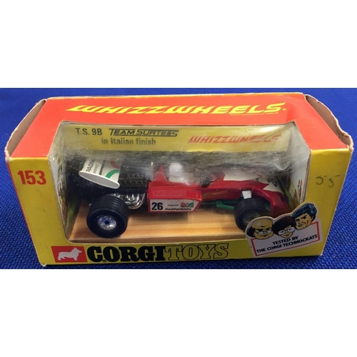 132 - A boxed Corgi Whizzwheels Team Surtees TS9B from 1972. No. 153