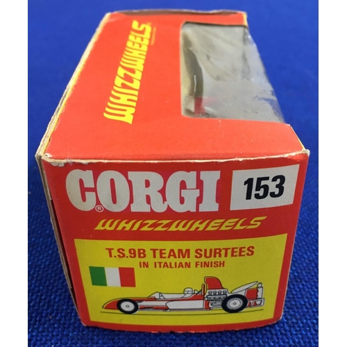 132 - A boxed Corgi Whizzwheels Team Surtees TS9B from 1972. No. 153