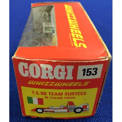 132 - A boxed Corgi Whizzwheels Team Surtees TS9B from 1972. No. 153