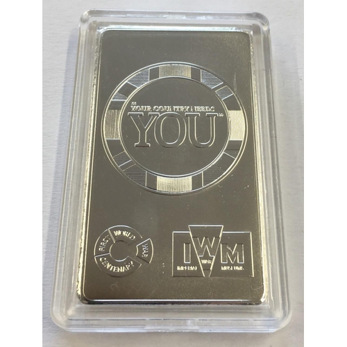 149 - Imp. War Museum - Your Country Need You Ingots (x2). Made in 2018, bronze layered in silver.