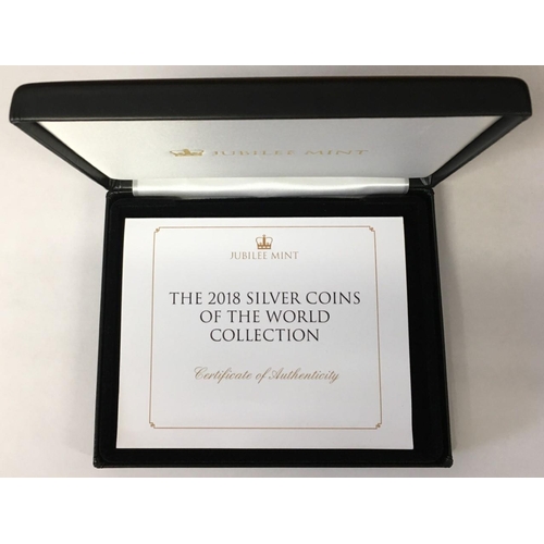 168 - 2018 Fine Solid Silver Coins of the World set by Jubilee Mint.
Four 1oz coins (999 fine silver, 999.... 